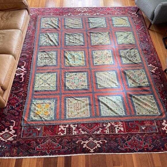 Vintage handmade Indian throw/bedspread - never used - Picture 2 of 12